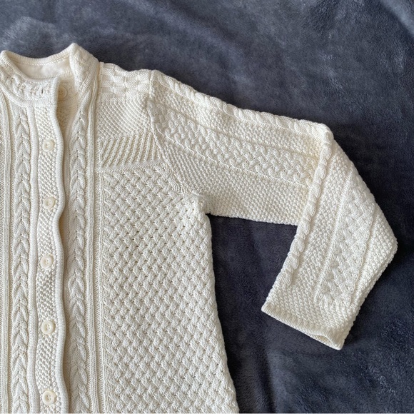 Vintage LL Bean Ivory Cable Knit Sweater - Picture 4 of 5